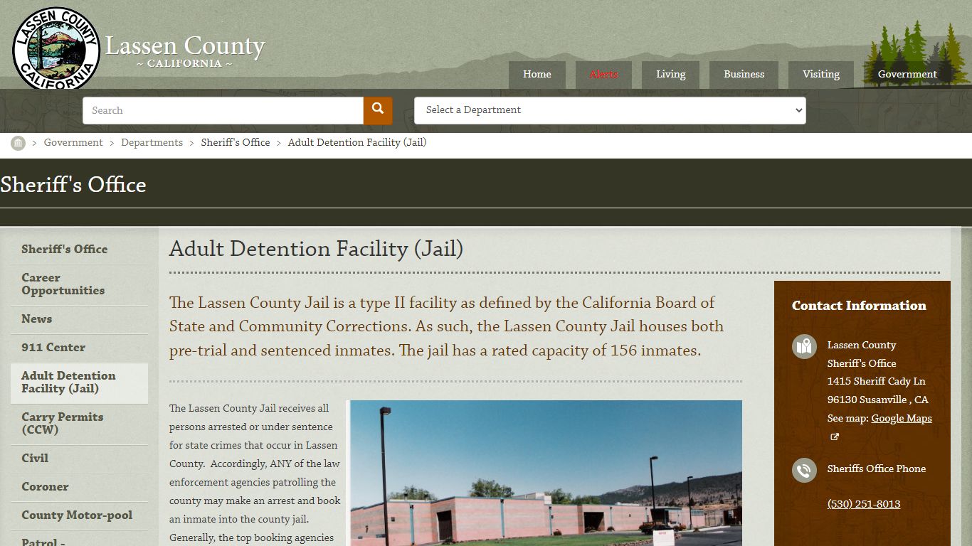 Adult Detention Facility (Jail) - Lassen County